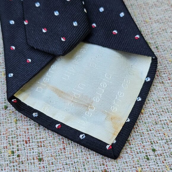 Vintage Pierre Cardin Tie Black Necktie Classic Tie - Picture 6 of 9